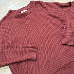 Madewell Brick Red Crewneck Sweater